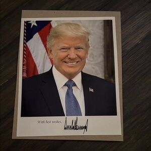 Signed Portrait with Blue Tie